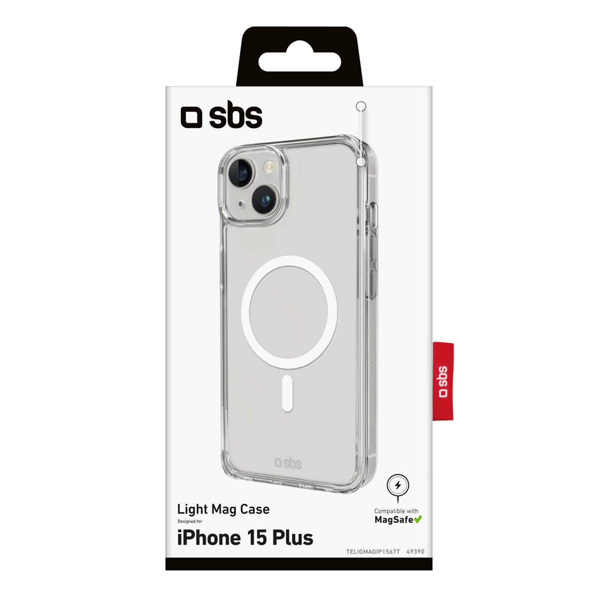 SBS Light MagSafe mobile phone case for iPhone 15 Plus / 14 Plus in Transparent