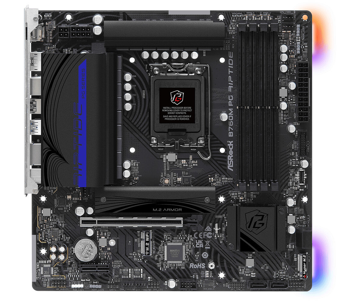 Asrock B760M PG Riptide micro ATX motherboard - Intel B760 LGA 1700