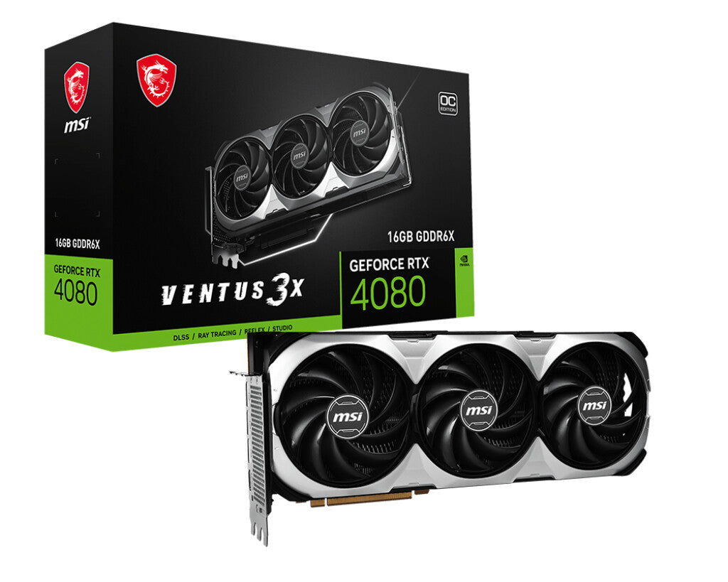 MSI VENTUS 3X OC - NVIDIA 16GB GDDR6X GeForce RTX 4080 graphics card