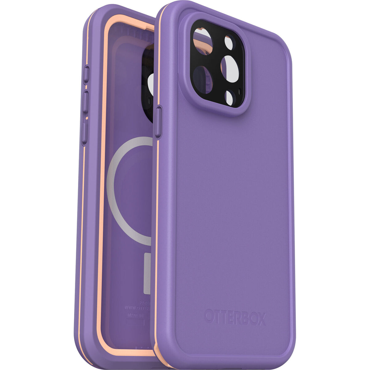 OtterBox Frē Series for iPhone 15 Pro Max in Rule of Plum (Purple)