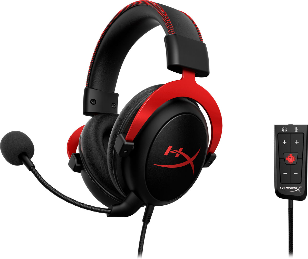 HyperX Cloud II - Wired Gaming Headset in Black / Red