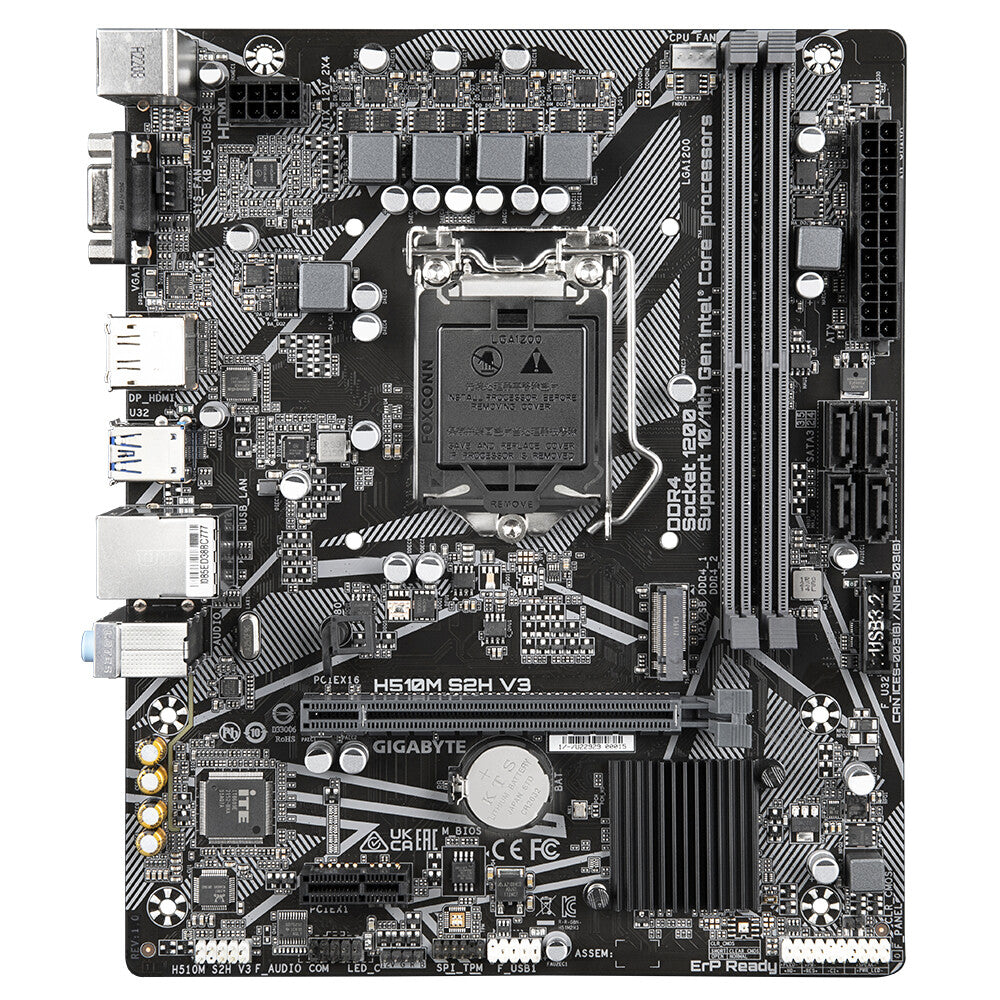 Gigabyte H510M S2H V3 (rev. 1.0) micro ATX motherboard - Intel H470 Express LGA 1200