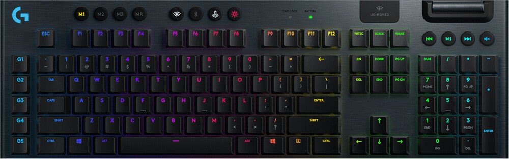 Logitech G - G915 LIGHTSPEED RGB -  RF Wireless + Bluetooth RGB Mechanical Gaming Keyboard in Carbon (QWERTY UK)