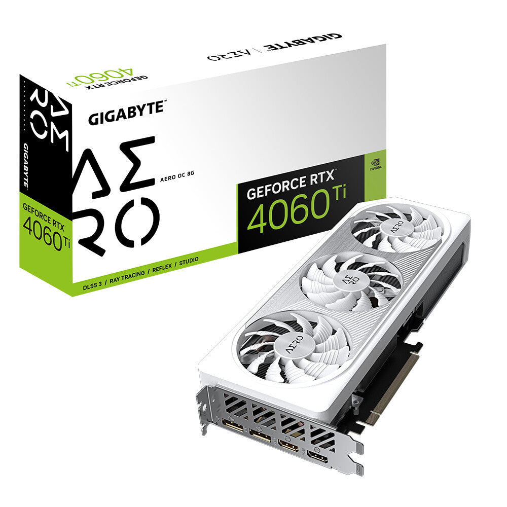 Gigabyte AERO OC 8G - NVIDIA 8 GB GDDR6 GeForce RTX 4060 Ti graphics card