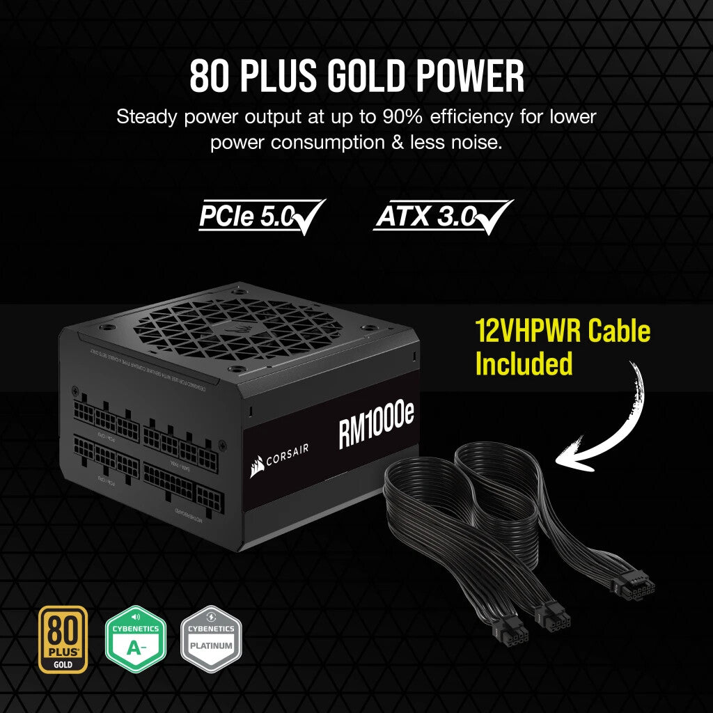 Corsair RM1000e - 1000W 80+ Gold Fully Modular Power Supply Unit