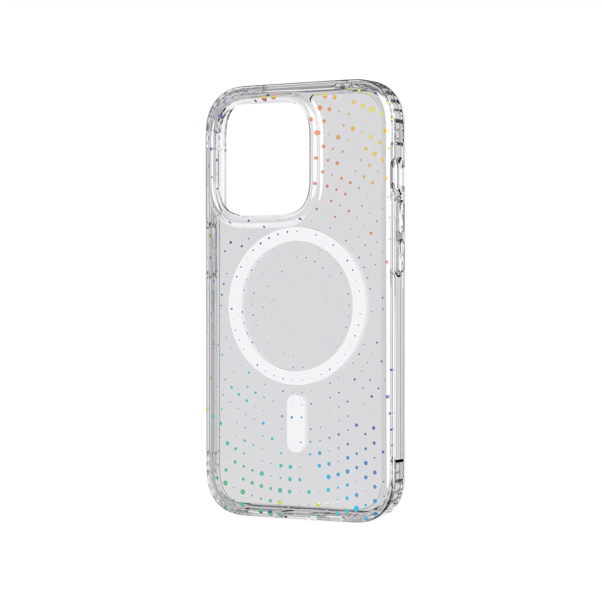 Tech21 Evo Sparkle with MagSafe for iPhone 14 Pro in Transparent