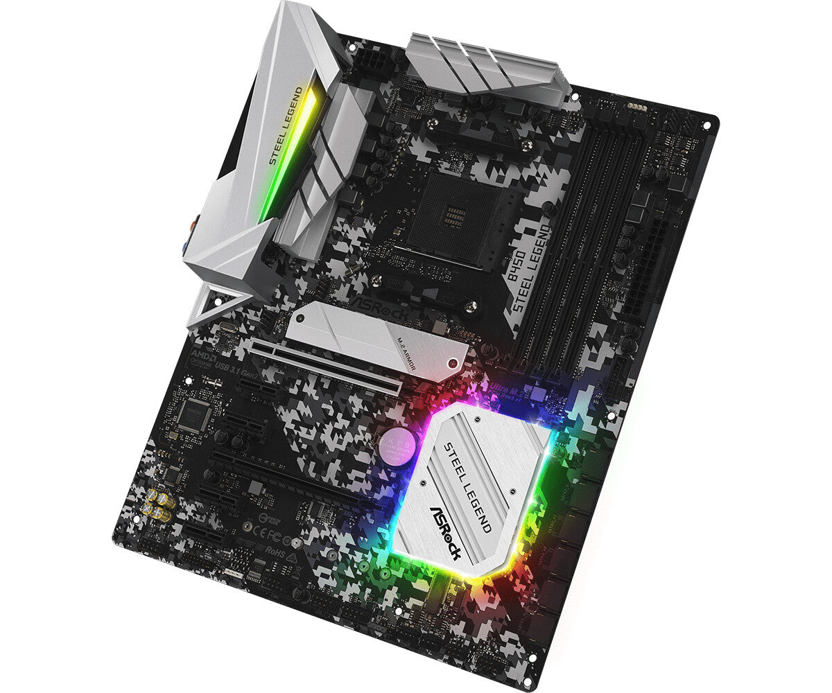 Asrock B450 Steel Legend ATX motherboard - AMD B450 Socket AM4