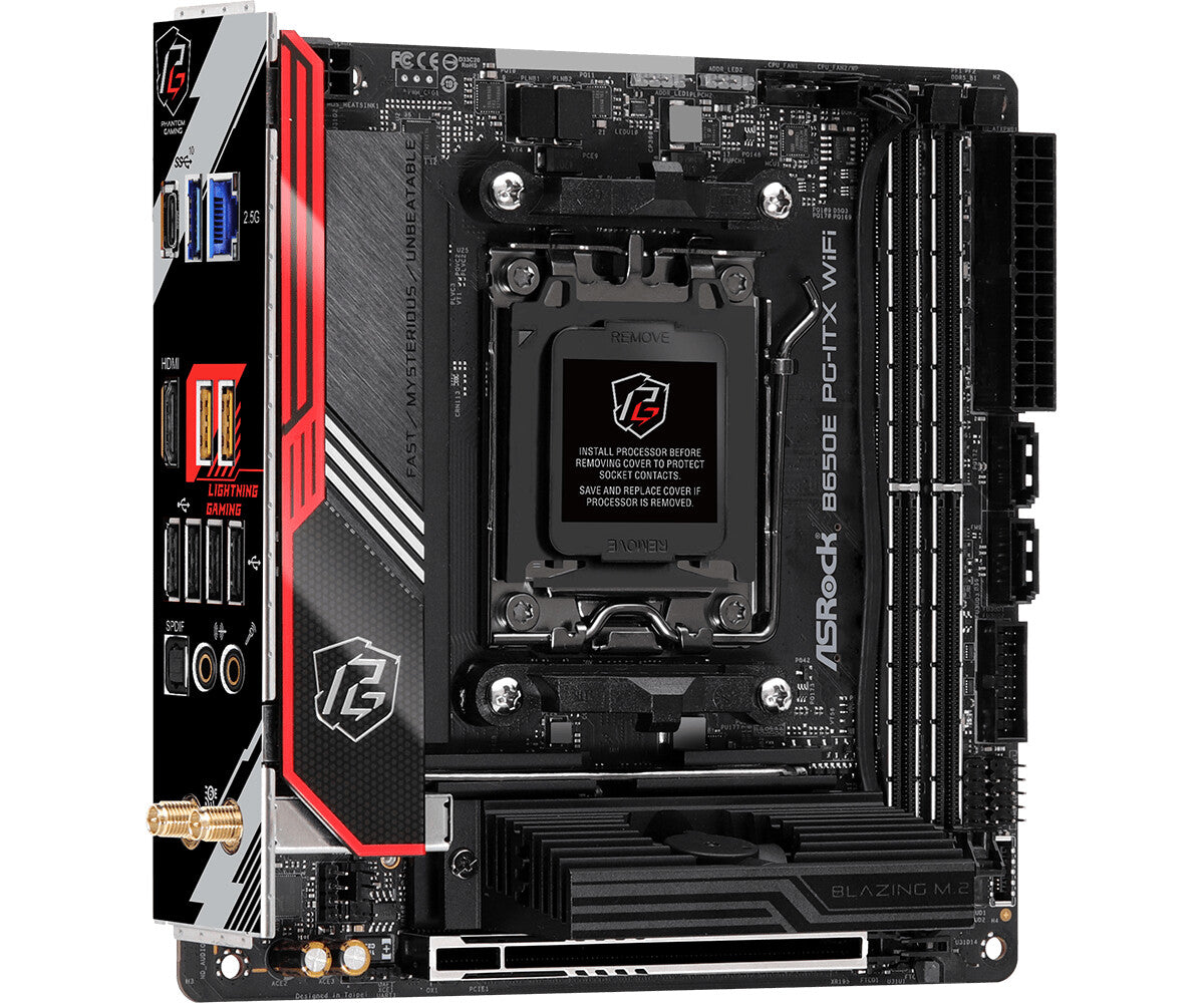 Asrock B650E PG-ITX WiFi mini ITX motherboard - AMD B650 Socket AM5