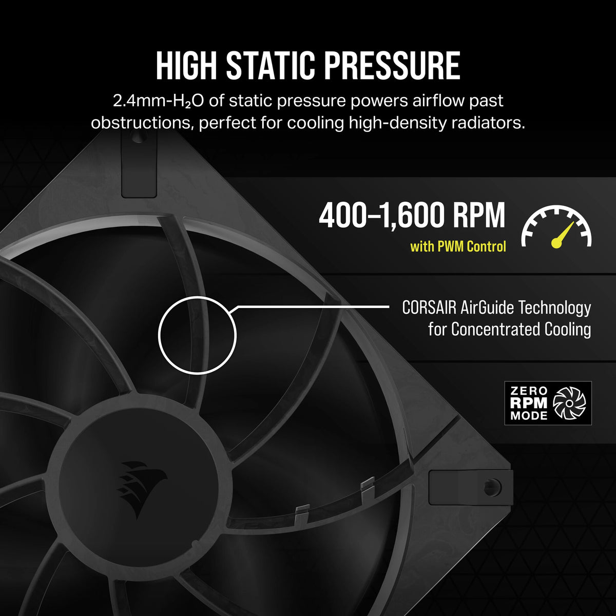 Corsair RS140 MAX - Computer Case Fan in Black - 140mm (Pack of 2)