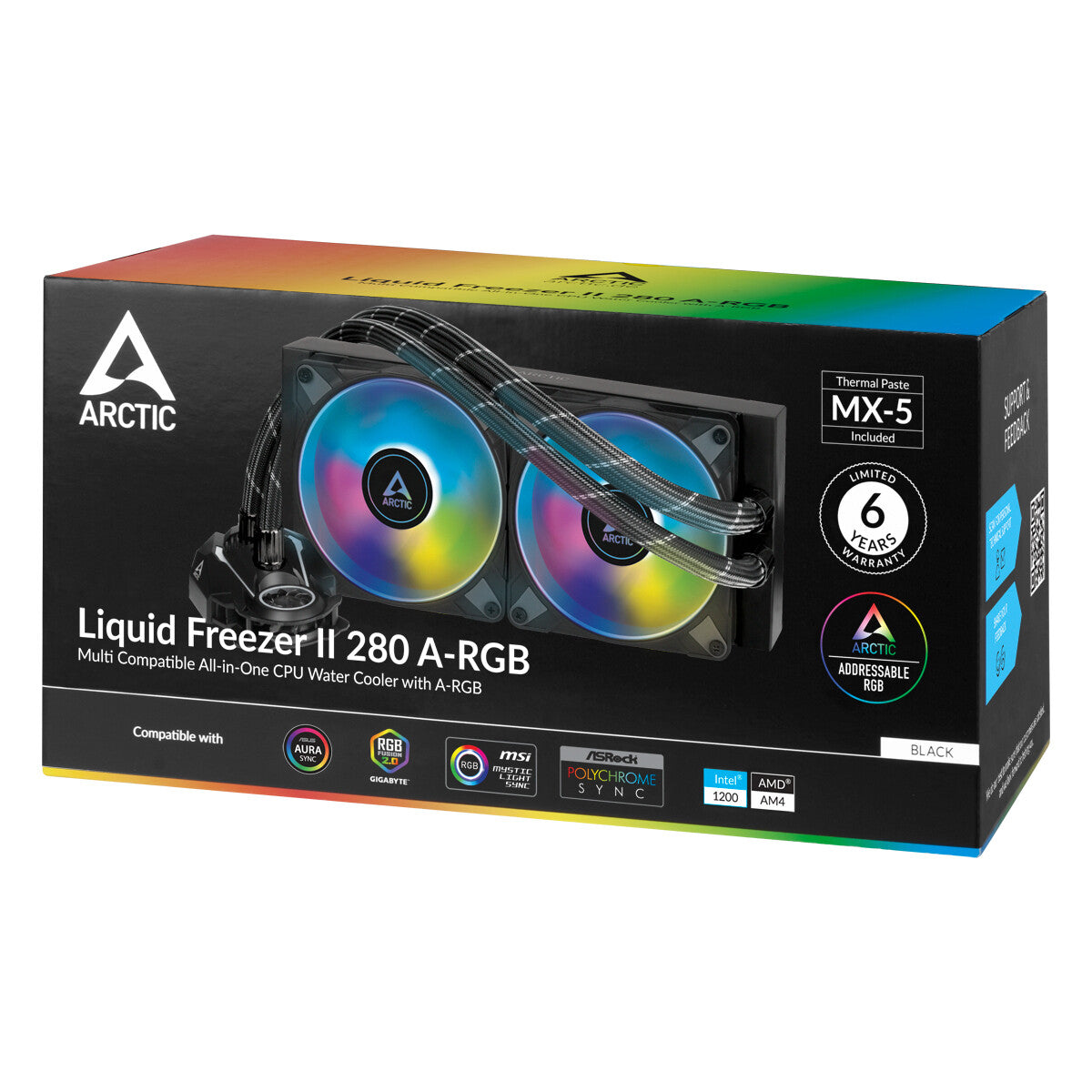 ARCTIC Liquid Freezer II 280 A-RGB - All-in-one Liquid Processor Cooler in Black - 280mm