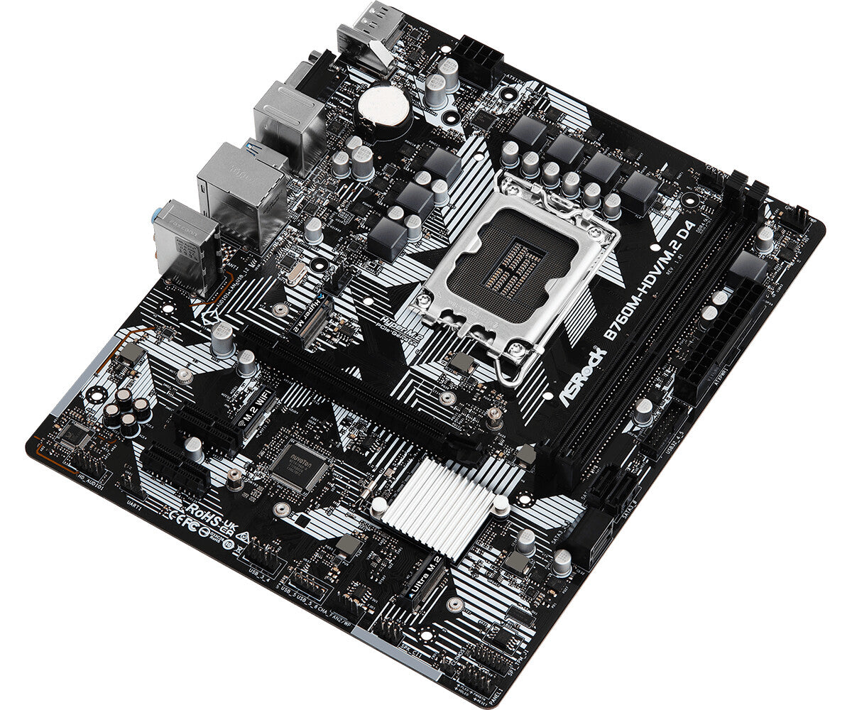 Asrock B760M-HDV/M.2 D4 micro ATX motherboard - Intel B760 LGA 1700