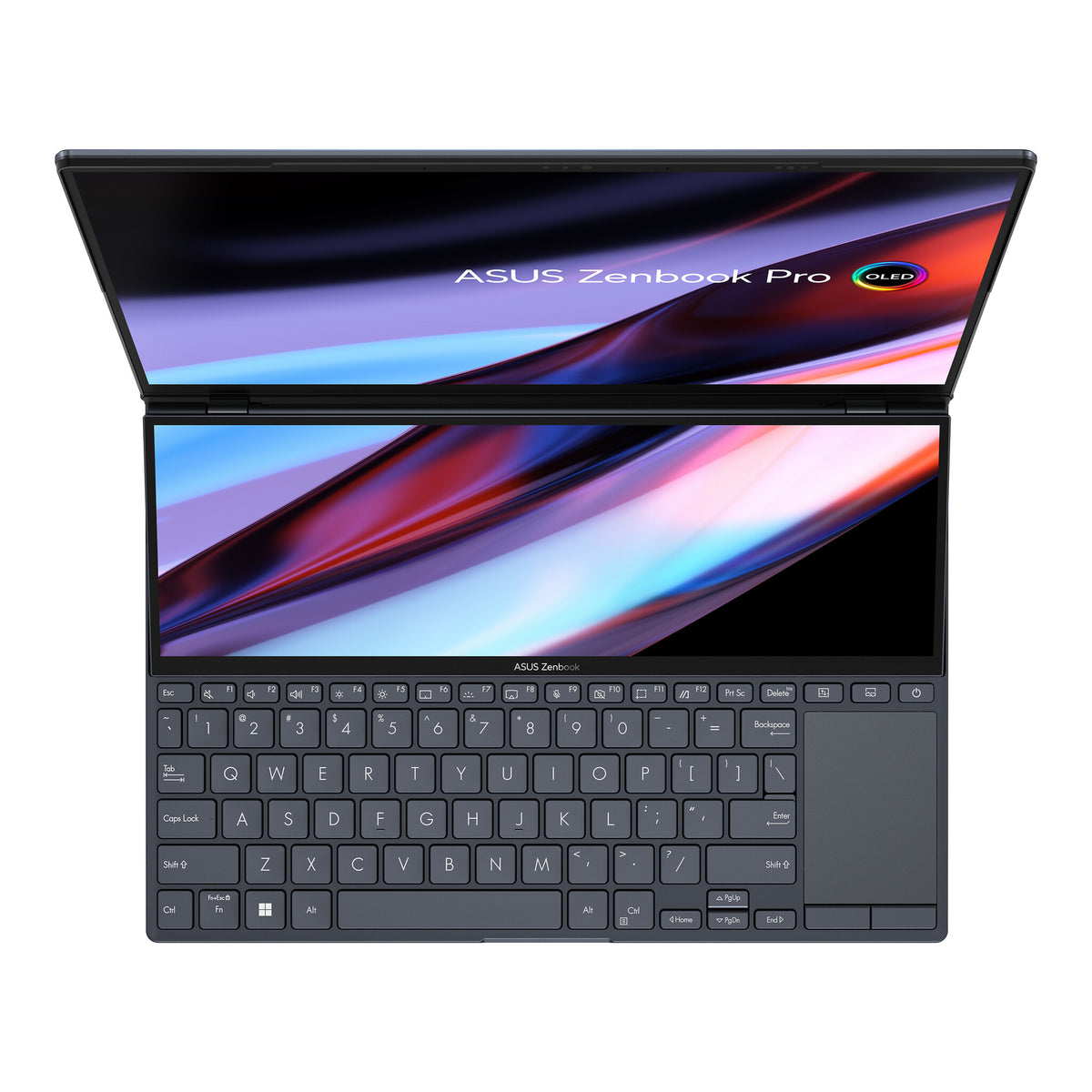 ASUS Zenbook Pro 14 Duo OLED Laptop - 36.8 cm (14.5&quot;) - Touchscreen - Intel® Core™ i7-12700H - 16 GB LPDDR5-SDRAM - 512 GB SSD - Wi-Fi 6E - Windows 11 Home - Black