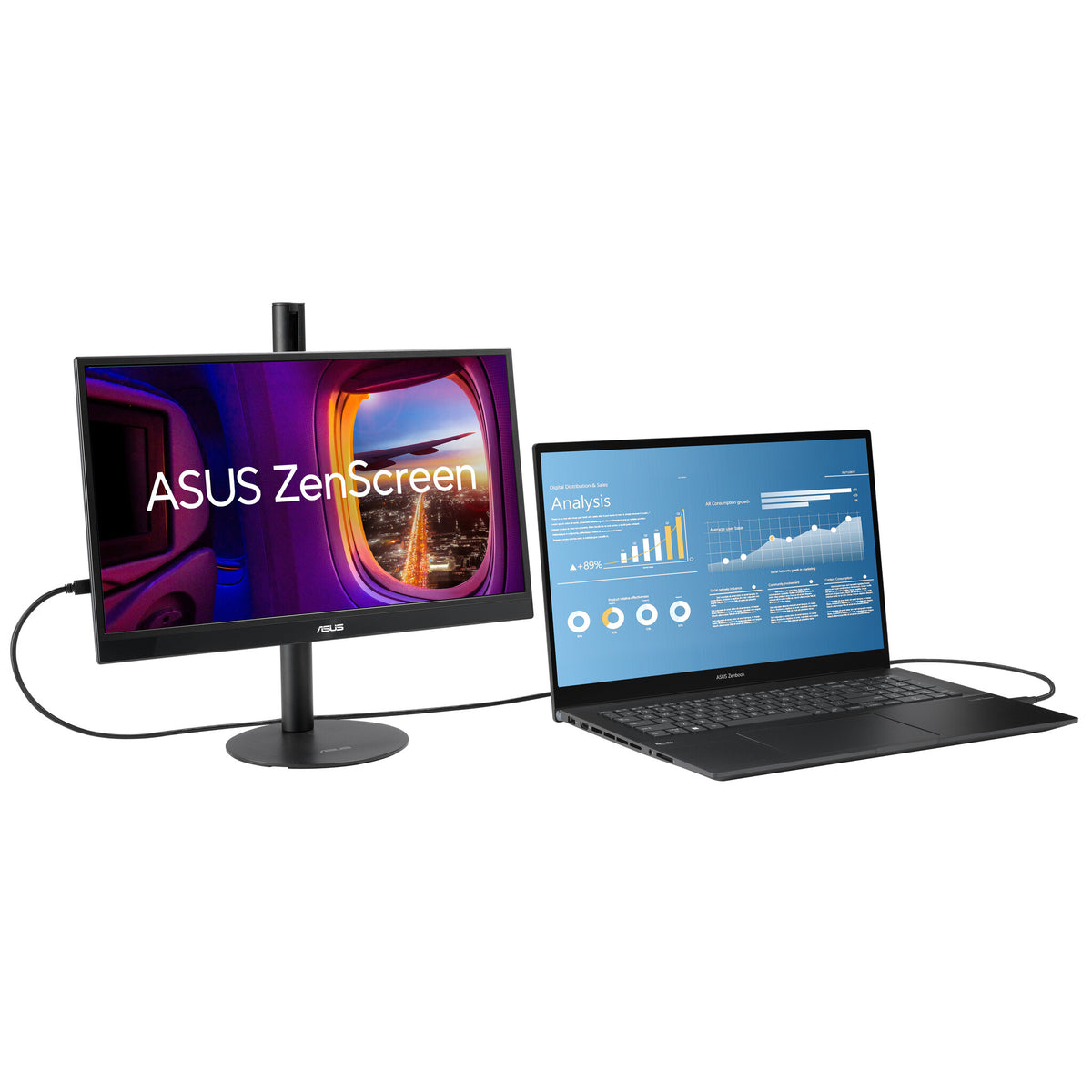 ASUS ZenScreen MB17AHG - 43.9 cm (17.3&quot;) - 1920 x 1080 pixels FHD Portable Monitor