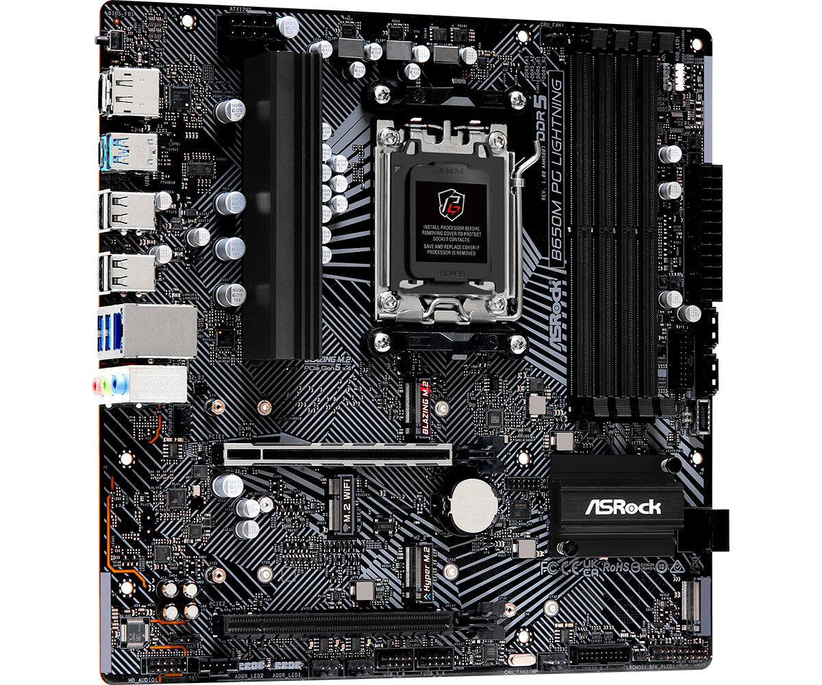 Asrock B650M PG Lightning micro ATX motherboard - AMD B650 Socket AM5