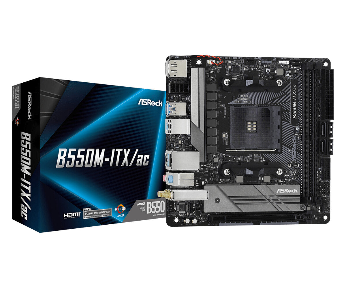 Asrock B550M-ITX/ac mini ITX motherboard - AMD B550 Socket AM4