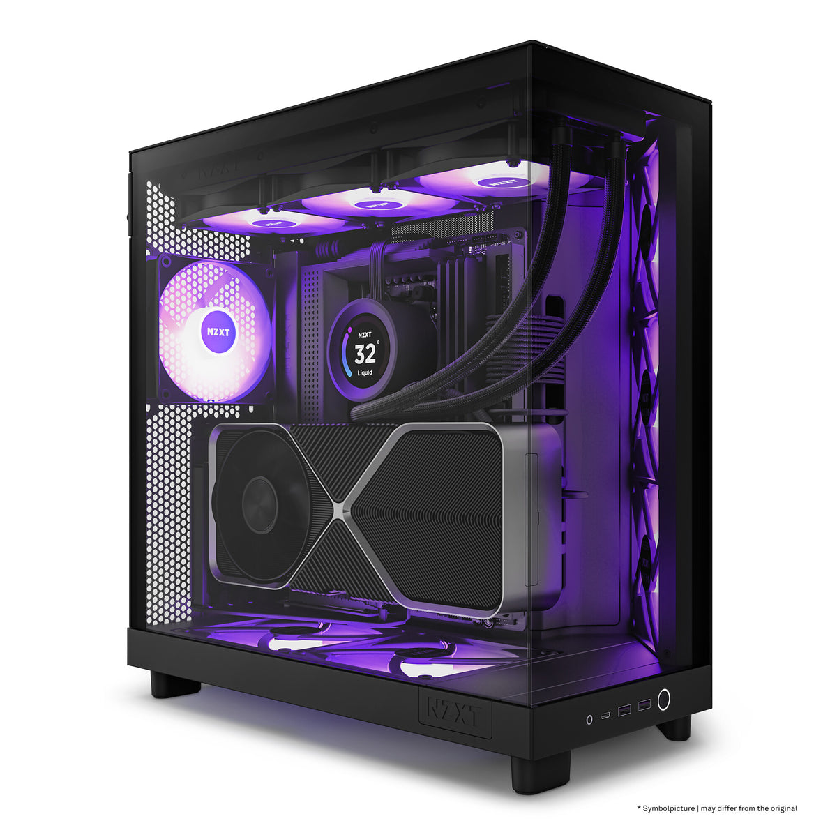 NZXT H6 Flow RGB - ATX Mid Tower Case in Black