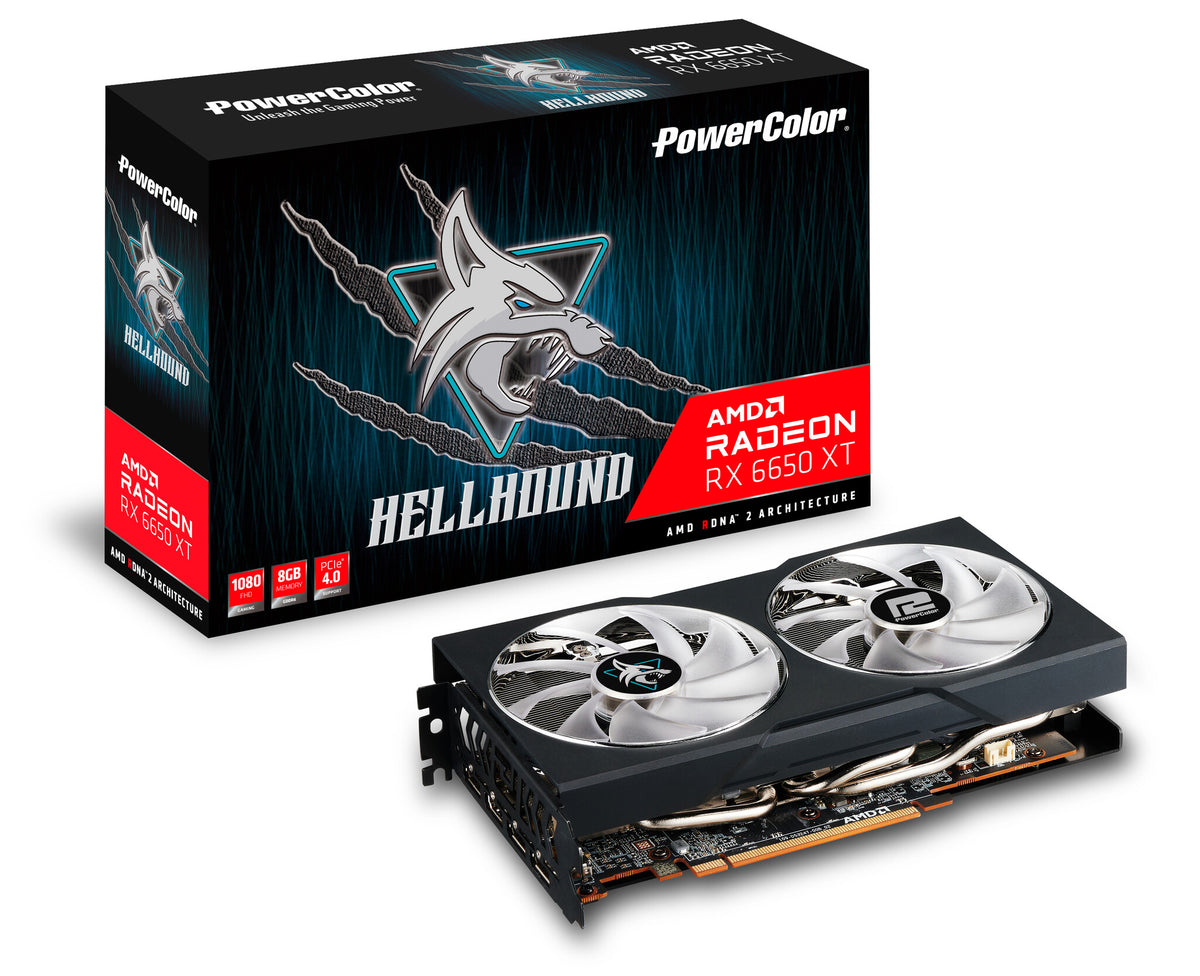 PowerColor HellHound - AMD 8 GB GDDR6 Radeon RX 6650 XT graphics card