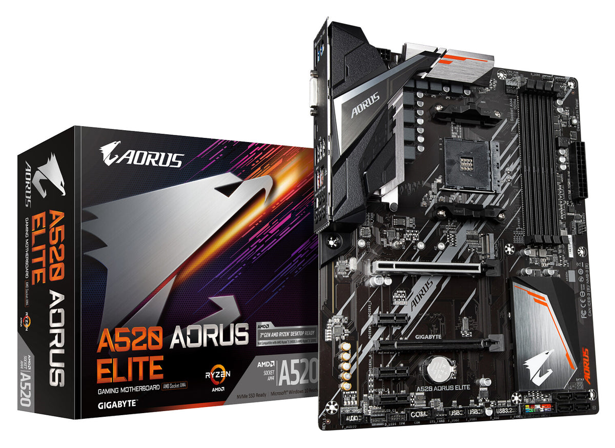 Gigabyte A520 AORUS ELITE ATX motherboard - AMD A520 Socket AM5