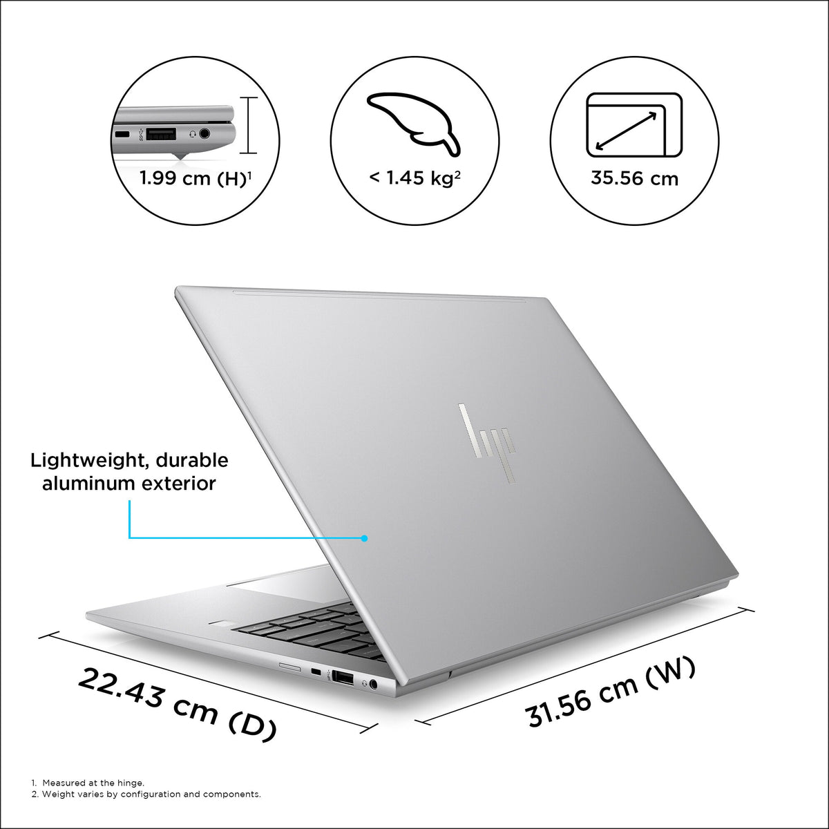 HP ZBook Firefly 14 G10 Laptop - 35.6 cm (14&quot;) - Intel® Core™ i7-1355U - 16 GB DDR5-SDRAM - 512 GB SSD - NVIDIA RTX A500 - Wi-Fi 6E - Windows 11 Pro - Silver