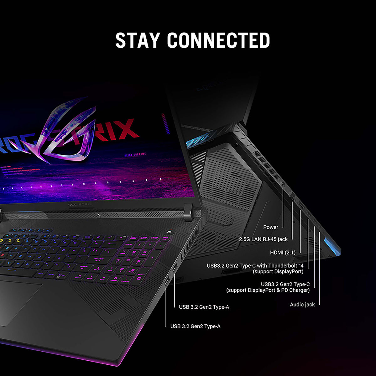 ASUS ROG Strix SCAR 16 Laptop - 40.6 cm (16&quot;) - Intel® Core™ i9-14900HX - 32 GB DDR5-SDRAM - 2 TB SSD - NVIDIA GeForce RTX 4080 - Wi-Fi 6E - Windows 11 Home - Black