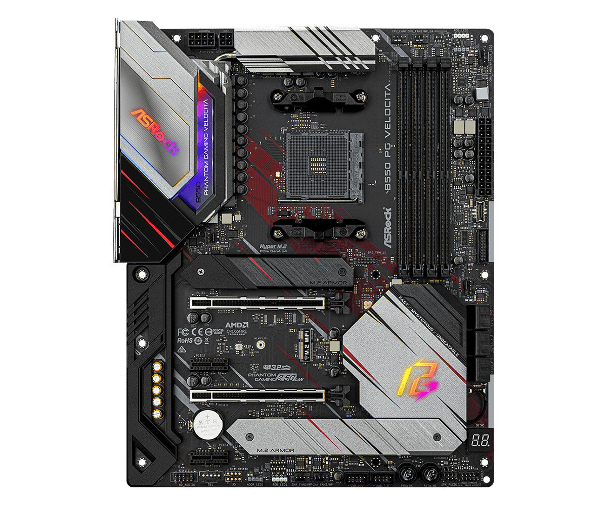 Asrock B550 PG Velocita ATX motherboard - AMD B550 Socket AM4