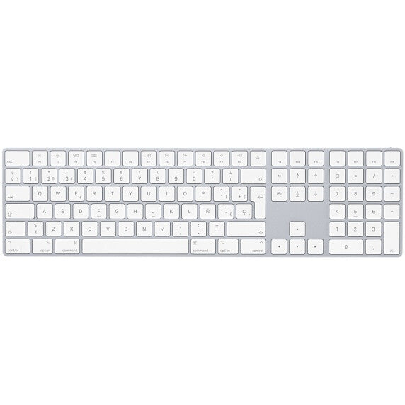 Apple Magic - USB Wired + Bluetooth Wireless Keyboard in White (QWERTY Spanish)