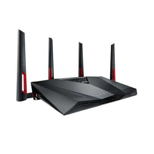 ASUS RT-AC88U - Gigabit Ethernet Dual-band (2.4 GHz / 5 GHz) wireless router in Black / Red