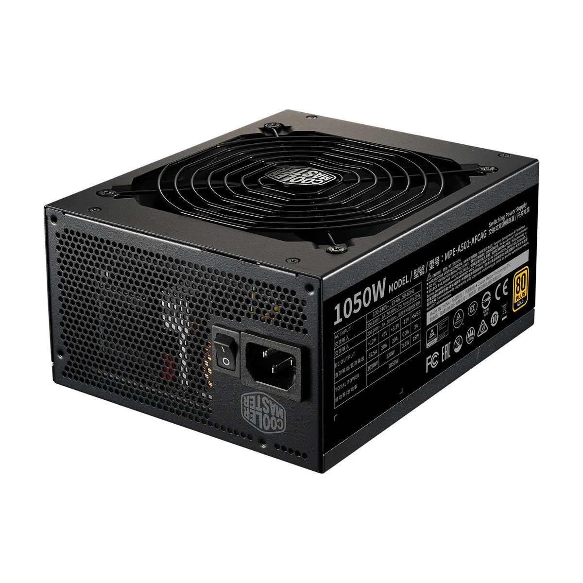 Cooler Master MWE - 1050W 80+ Gold Fully Modular Power Supply Unit in Black