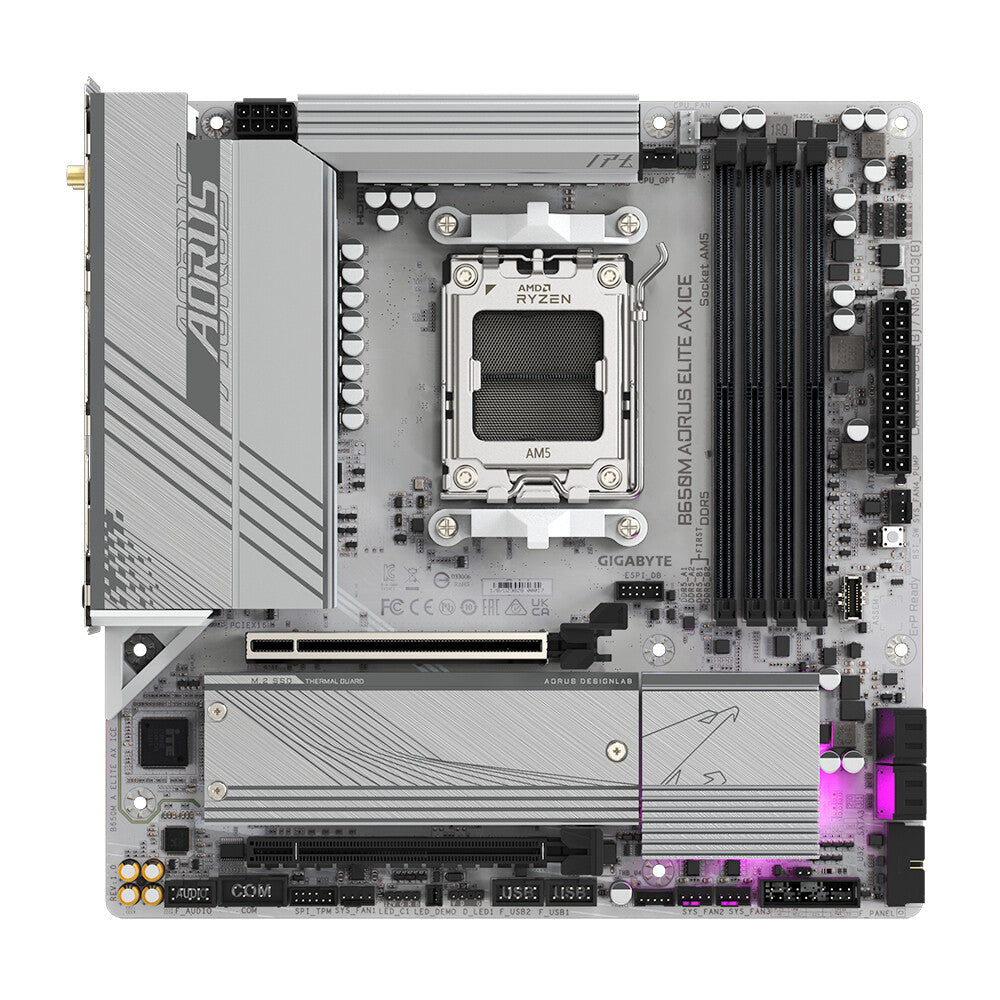 Gigabyte B650M AORUS ELITE AX ICE ATX motherboard - AMD B650 Socket AM5