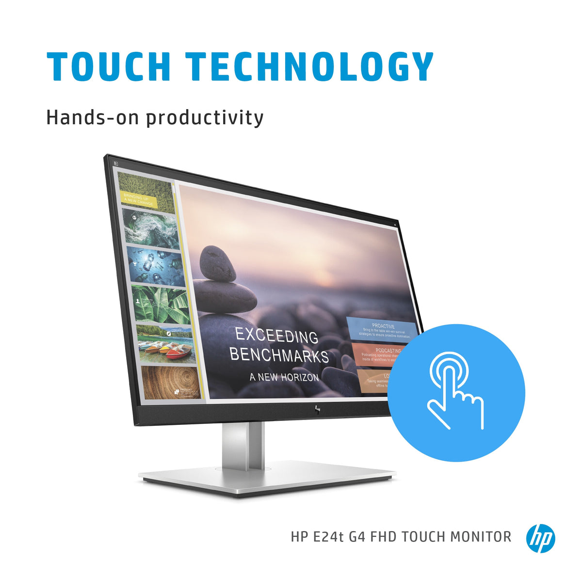 HP E-Series E24t G4 - 60.5 cm (23.8&quot;) 1920 x 1080p Full HD LCD Touchscreen Monitor