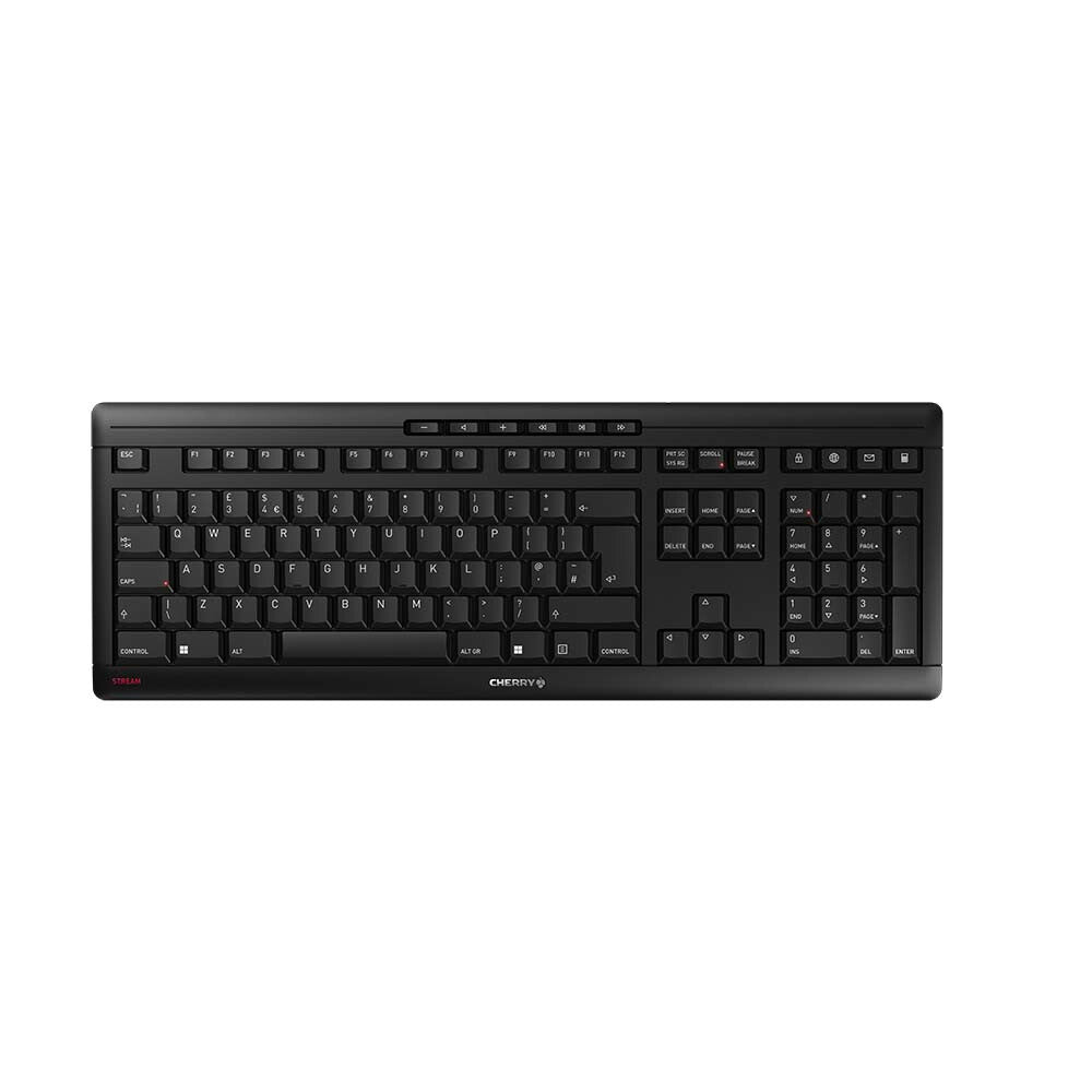 CHERRY Stream - RF Wireless + USB Keyboard in Black (QWERTY UK)