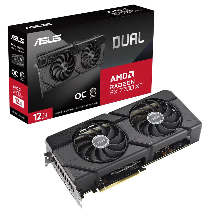 ASUS Dual OC - AMD 12 GB GDDR6 Radeon RX 7700 XT graphics card