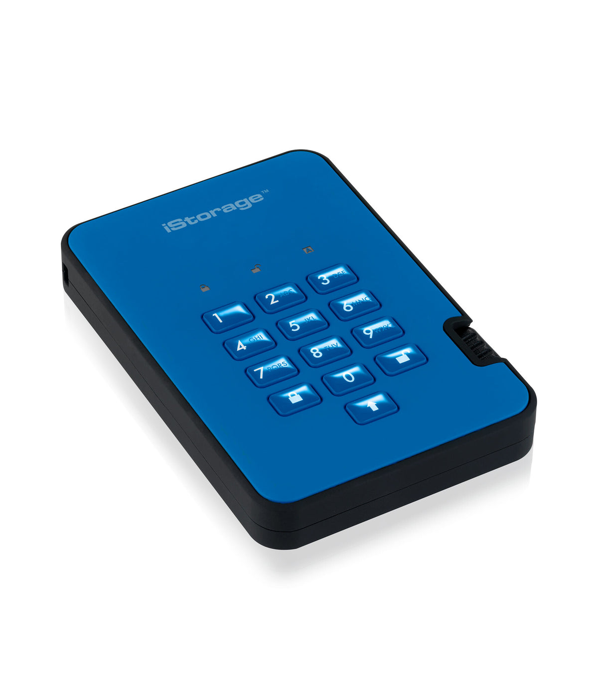 iStorage diskAshur2 - Secure Encrypted External solid state drive in Blue - 4 TB