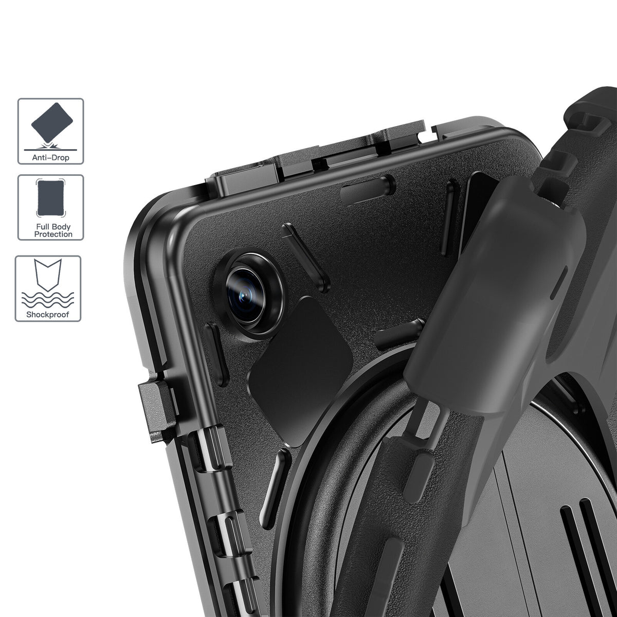 Techair Classic pro Rugged Case for Galaxy Tab A9 in Black