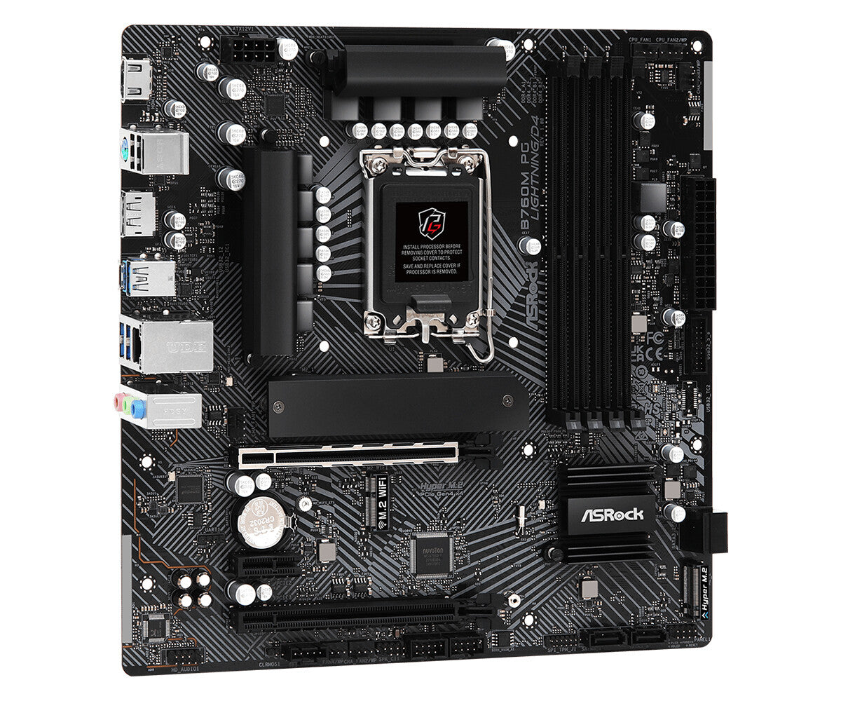 Asrock B760M PG Lightning/D4 micro ATX motherboard - Intel B760 LGA 1700