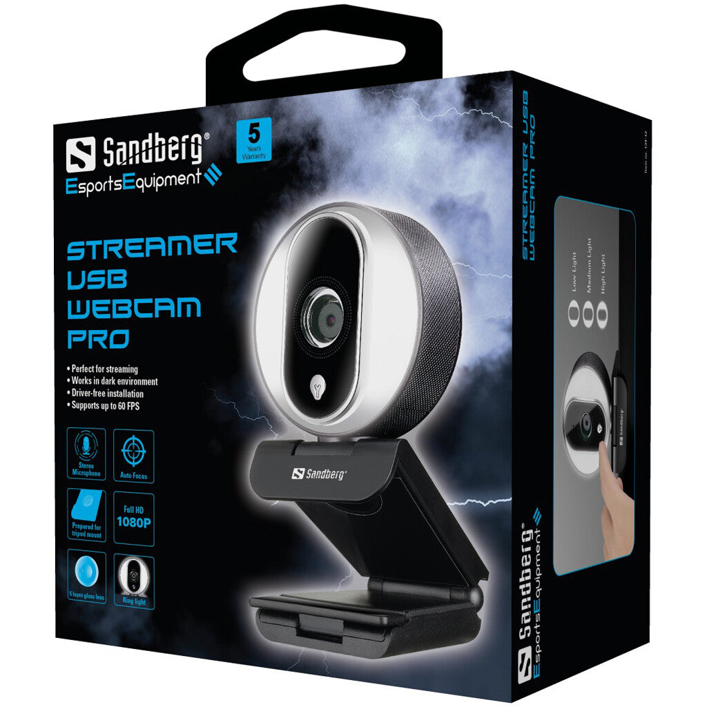 Sandberg Streamer Pro - 1080p USB Webcam