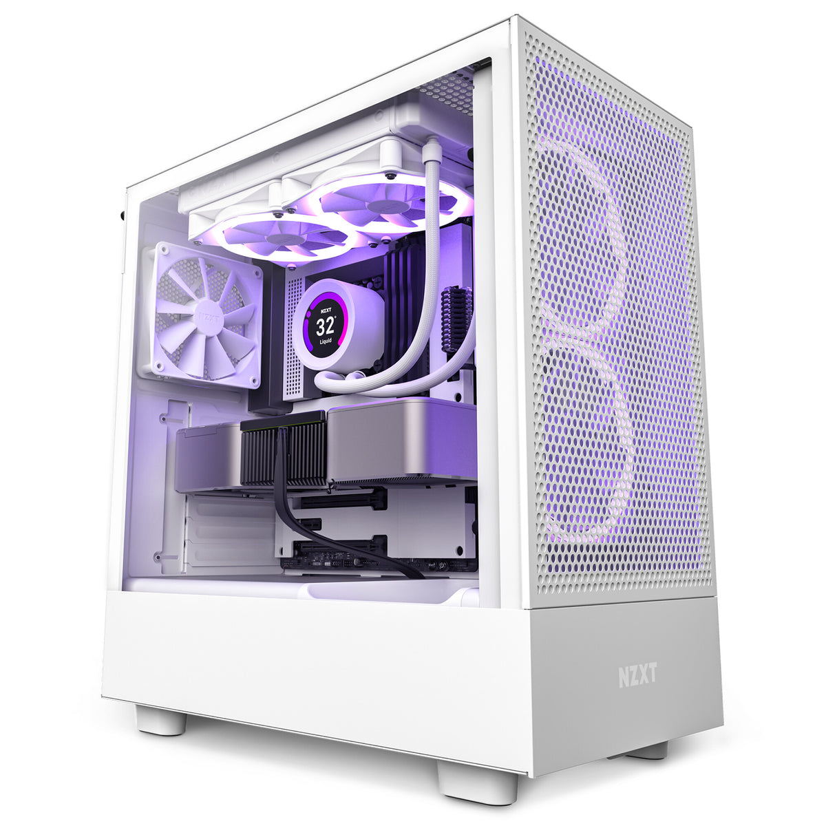 NZXT H5 Flow - ATX Mid Tower Case in White