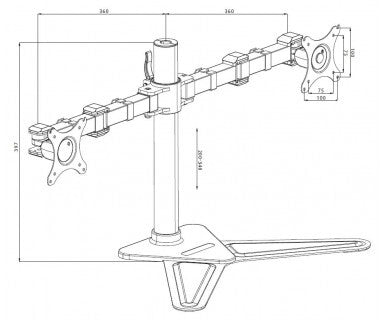 iiyama DS1002D-B1 - Desk Monitor Stand for 25.4 cm (10&quot;) to 76.2 cm (30&quot;)