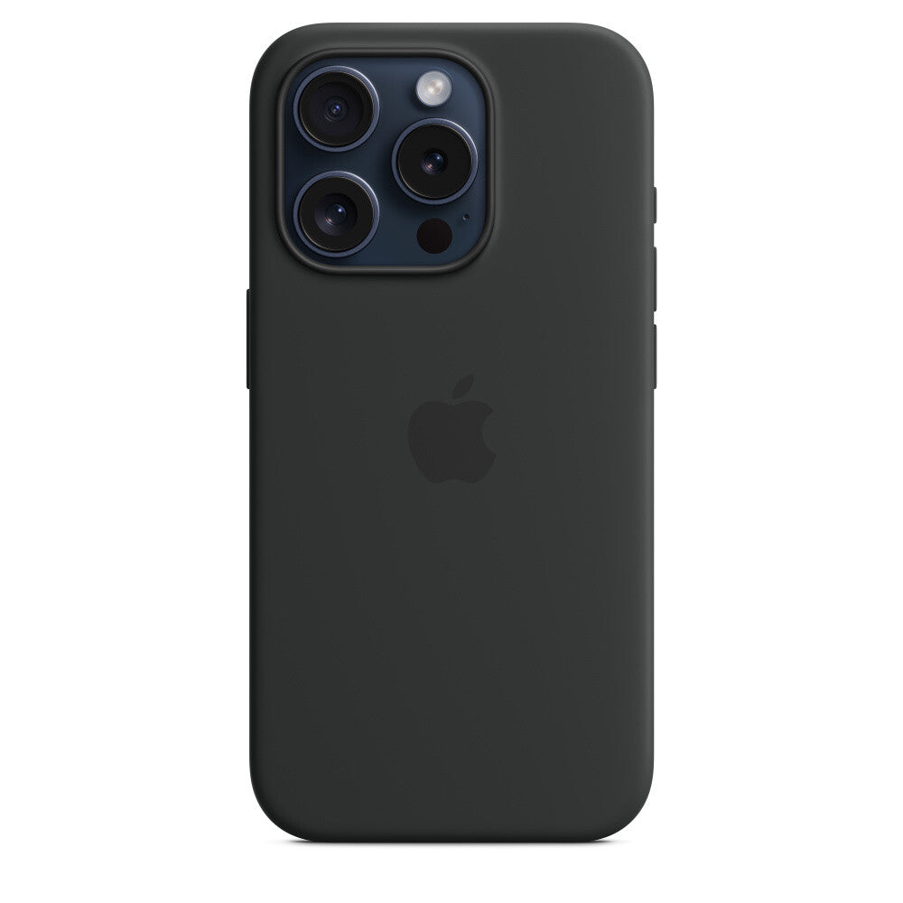 Silicone Case with MagSafe for iPhone 15 Pro in Black