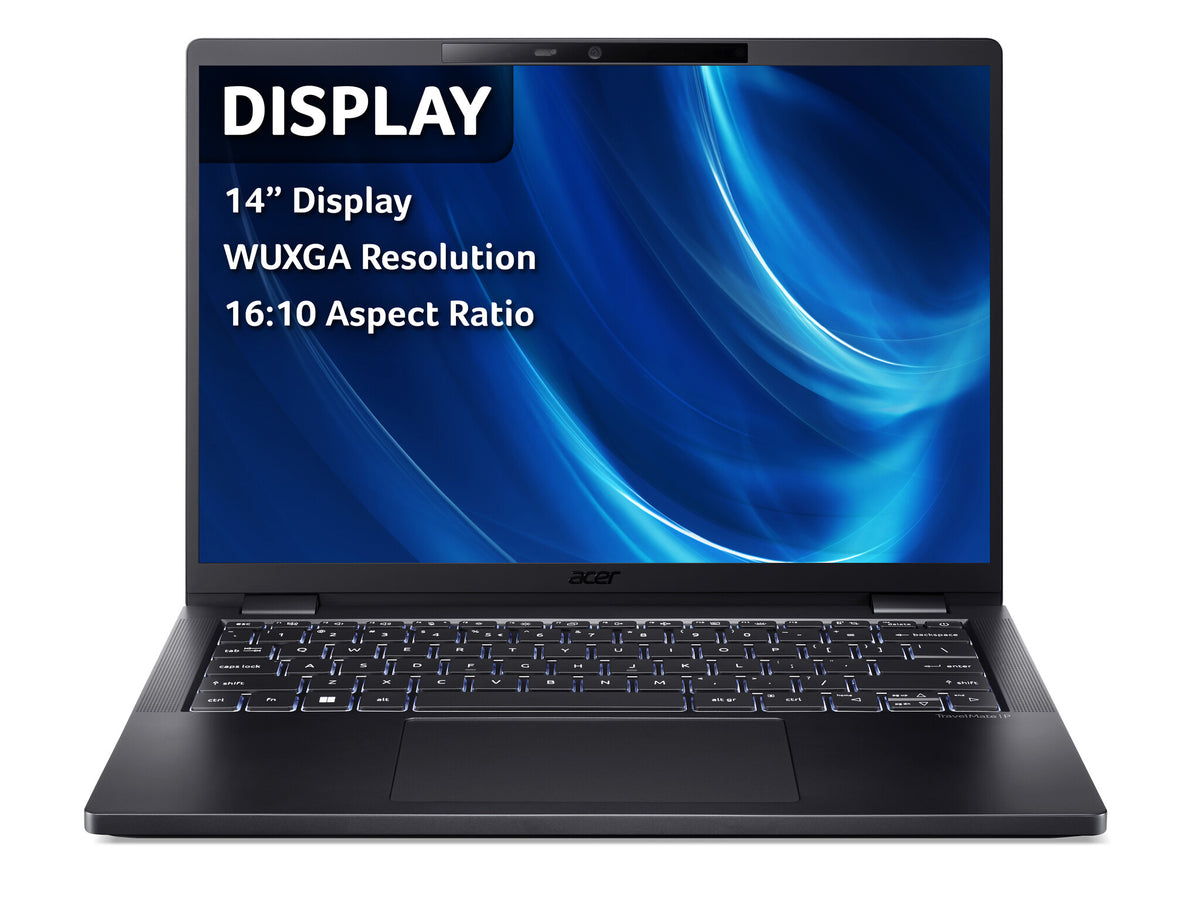 Acer TravelMate P6 TMP614-53 Laptop - 35.6 cm (14&quot;) - Intel® Core™ i7-1355U - 16 GB LPDDR5-SDRAM - 512 GB SSD - Wi-Fi 6E - Windows 11 Pro - Black