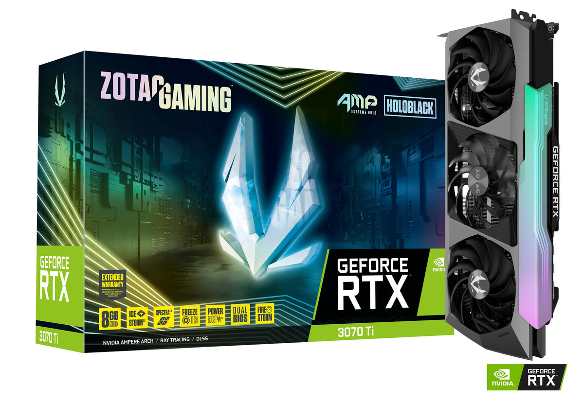 Zotac GAMING AMP Extreme Holo - NVIDIA 8 GB GDDR6X GeForce RTX 3070 Ti graphics card