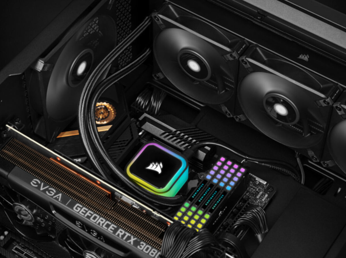 Corsair iCUE H100i RGB ELITE - All-in-one Liquid Processor Cooler in Black - 240mm