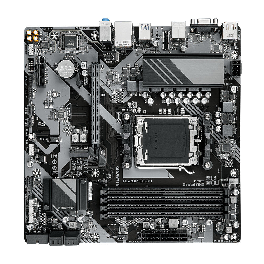 Gigabyte A620M DS3H Micro ATX motherboard - AMD A620 Socket AM5