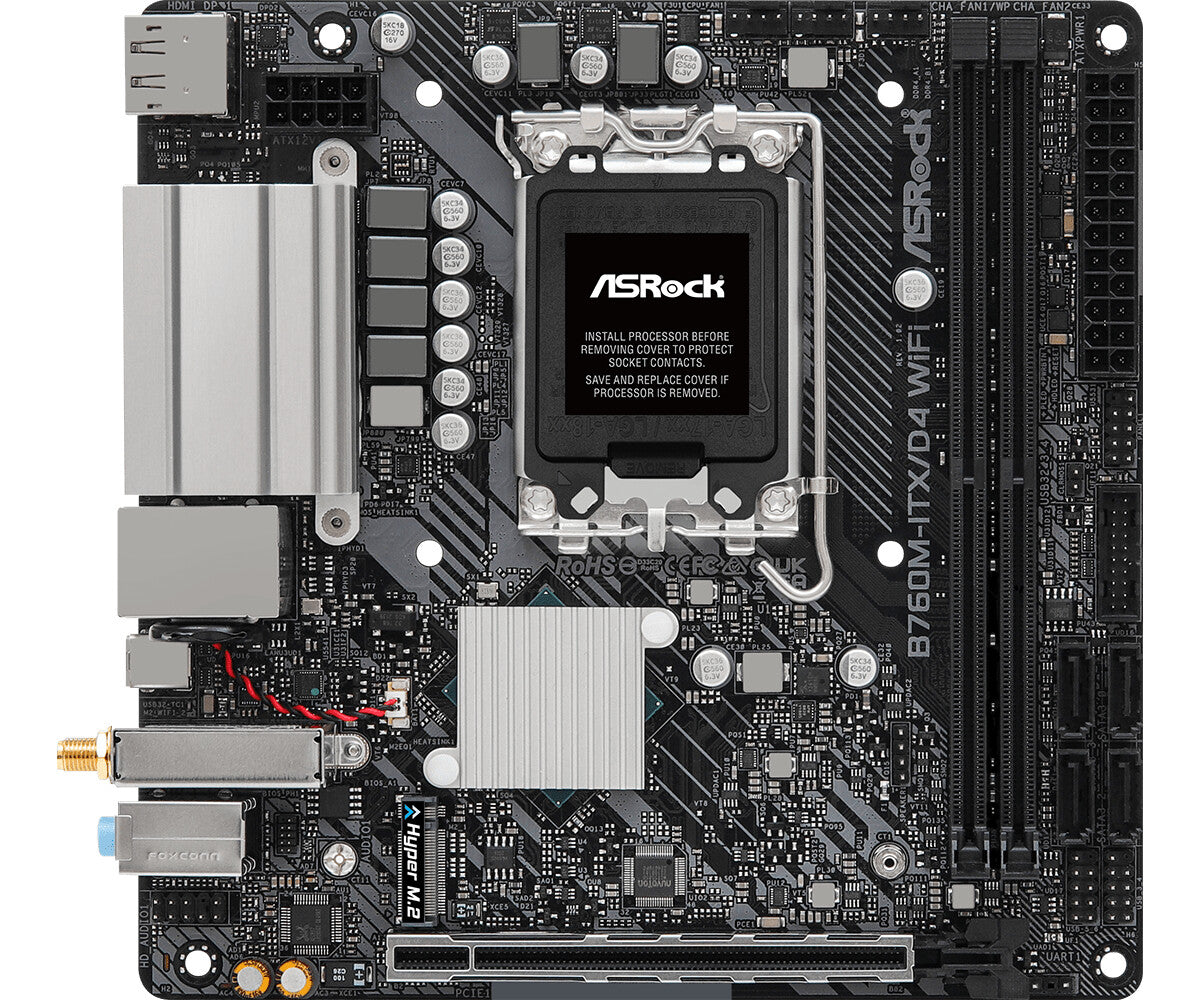 Asrock B760M-ITX/D4 WiFi mini ITX motherboard - Intel B760 LGA 1700