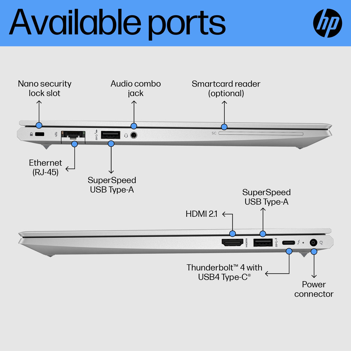 HP EliteBook 630 G10 Laptop - 33.8 cm (13.3&quot;) - Intel® Core™ i7-1355U - 32 GB DDR4-SDRAM - 512 GB SSD - Wi-Fi 6E - Windows 11 Pro - Silver