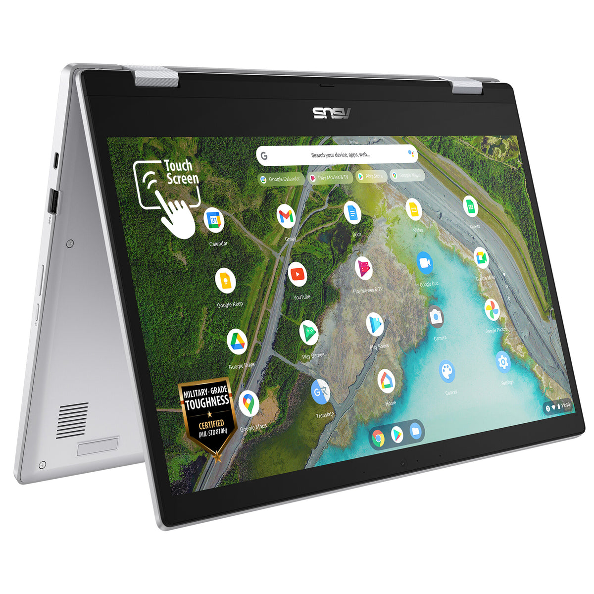 ASUS Chromebook - 39.6 cm (15.6&quot;) - Touchscreen - Intel® Celeron® N4500 - 8 GB LPDDR4x-SDRAM - 64 GB eMMC - Wi-Fi 6 - ChromeOS - Silver