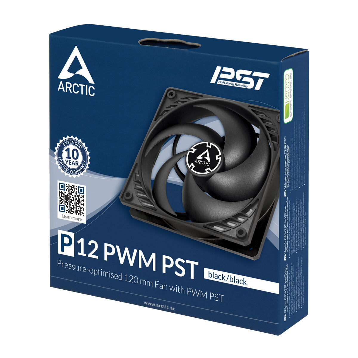 ARCTIC P12 PWM PST - Computer Case Fan in Black - 120 mm