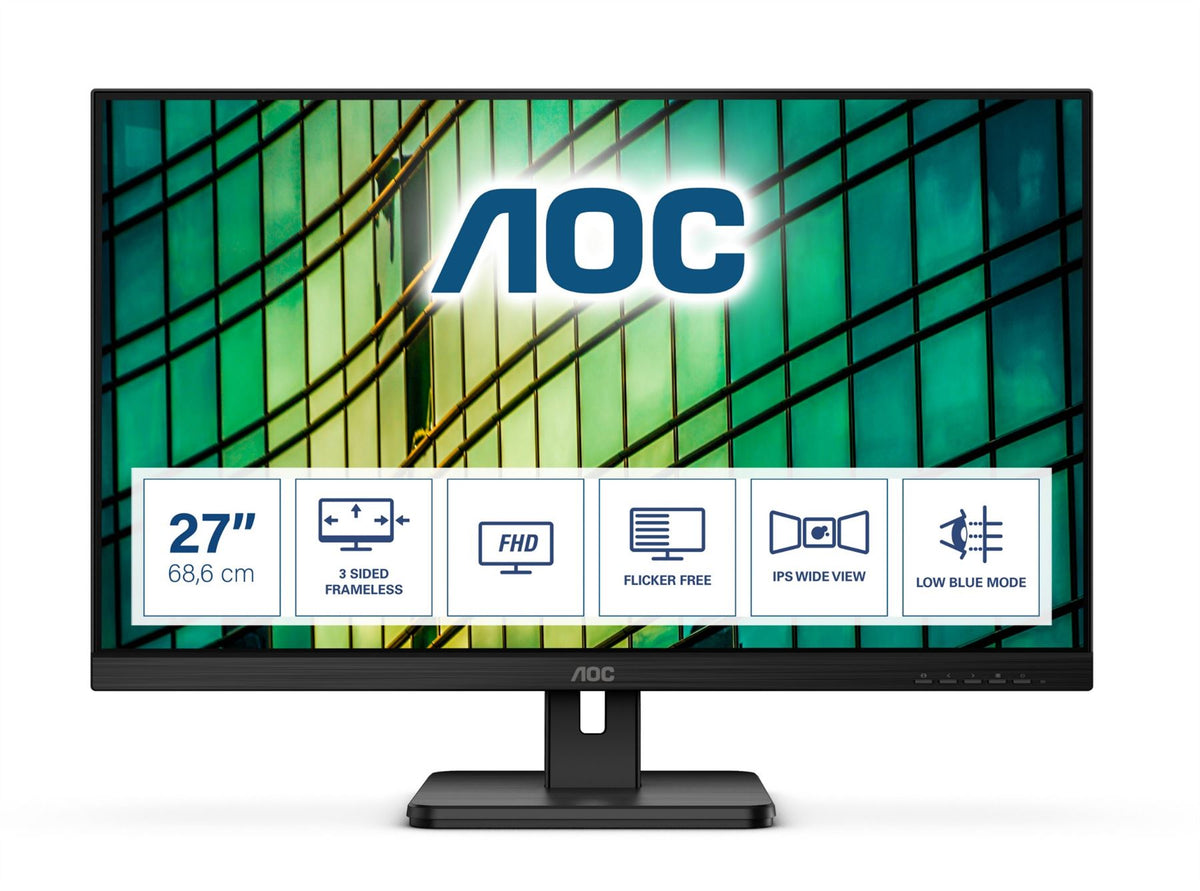 AOC E2 27E2QAE Computer Monitor 68.6 cm (27&quot;) 1920 x 1080 pixels Full HD LCD Black