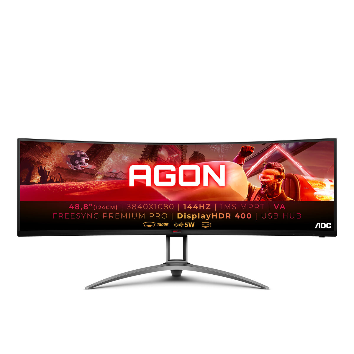 AOC AG493QCX - 124 cm (48.8&quot;) - 3840 x 1080 pixels DFHD LED Monitor