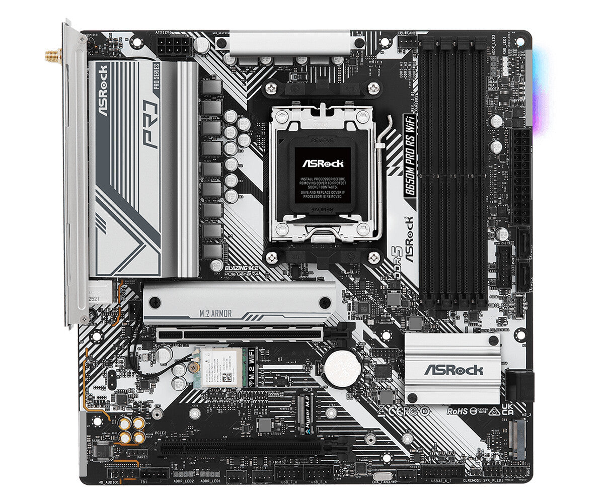 Asrock B650M Pro RS WiFi micro ATX motherboard - AMD B650 Socket AM5